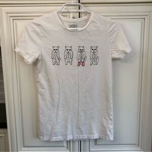 Vans cat graphic print t-shirt s/s